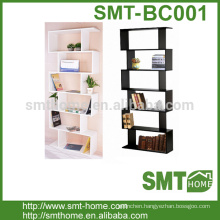 S Shape Storage Display Unit Wood Bookcase Bookshelf Shelves Home Furniture